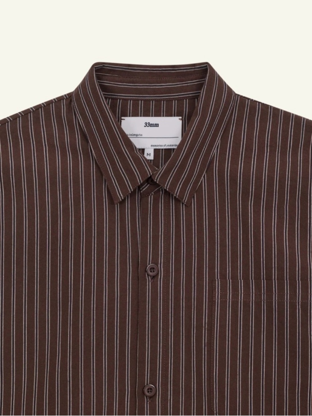 33mm Men'a Lorenzo Cotton Shirt Medium - Picture 6 of 7